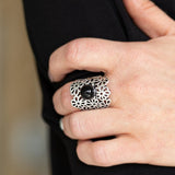Flower Shower Black ring paparazzi (Paparazzi)