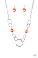 Lead Role Orange necklace paparazzi