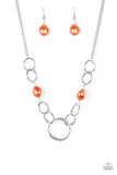 Lead Role Orange necklace paparazzi