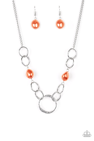 Lead Role Orange necklace paparazzi