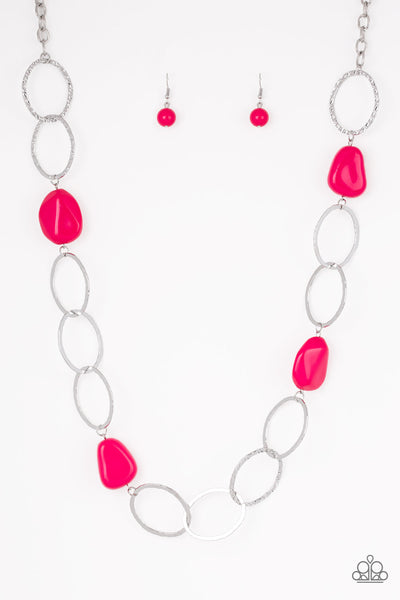 Modern Day Malibu Pink necklace paparazzi