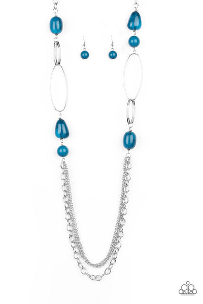Pleasant Promenade Blue necklace paparazzi