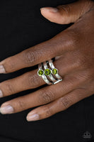 Triple The Twinkle Green ring paparazzi