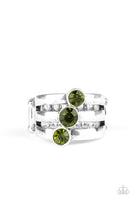 Triple The Twinkle Green ring paparazzi