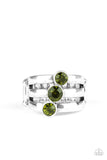 Triple The Twinkle Green ring paparazzi