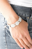 dancing dahlias white bracelet (Paparazzi)