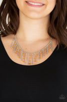 harlem hideaway orange necklace (Paparazzi)