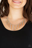 harlem hideaway orange necklace (Paparazzi)