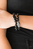 rockin rock candy black bracelet paparazzi