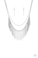 Fierce In Fringe Silver Necklace (Paparazzi)