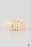 peacefully primal white  bracelet paparazzi