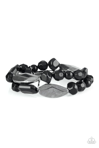 rockin rock candy black bracelet paparazzi